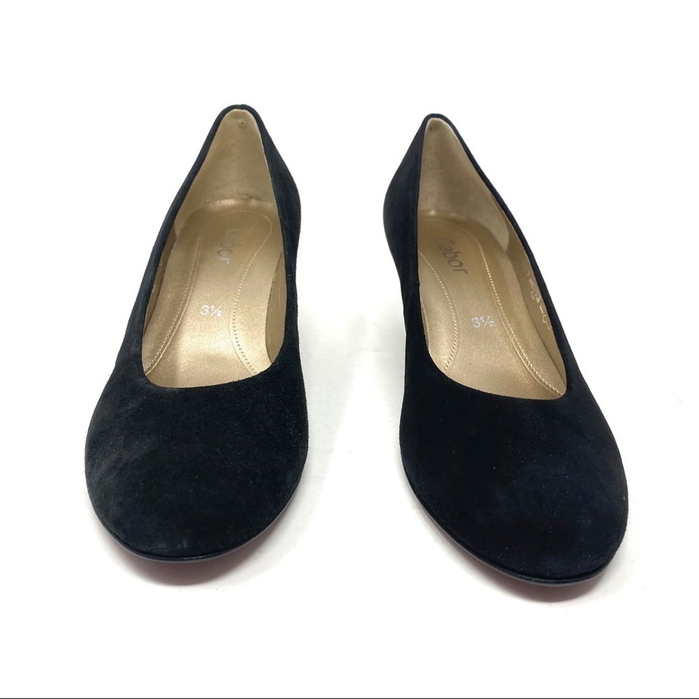 Gabor Black suede Vesta S Court Shoes with Red Bottoms - Picture 4 of 10